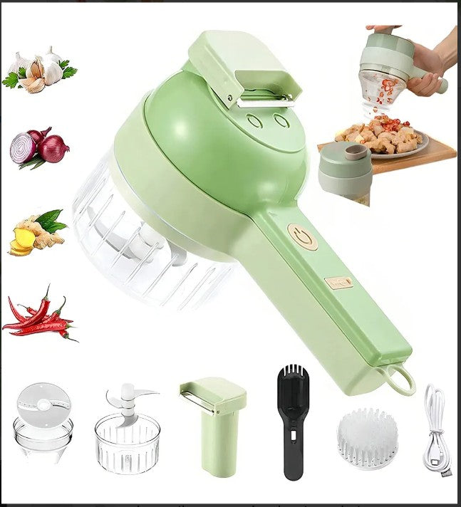 🥕 Cortador Eléctrico de Verduras 4 en 1®