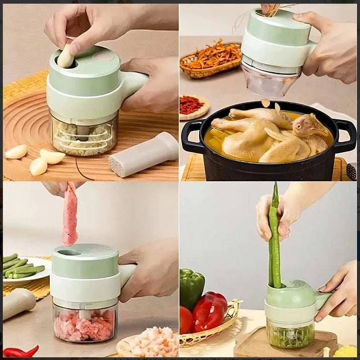 🥕 Cortador Eléctrico de Verduras 4 en 1®