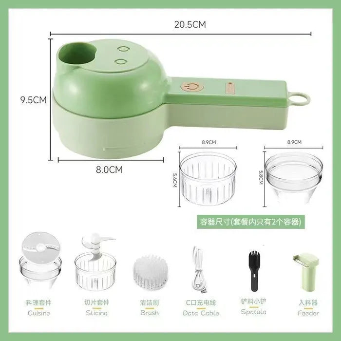 🥕 Cortador Eléctrico de Verduras 4 en 1®